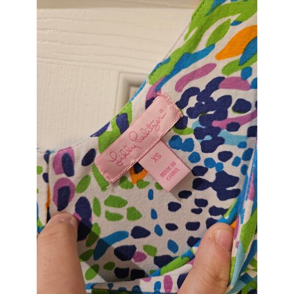 Lilly Pulitzer Shianne V-Neck Empire Waist Dress XS Sea Soiree Print - Picture 3 of 6